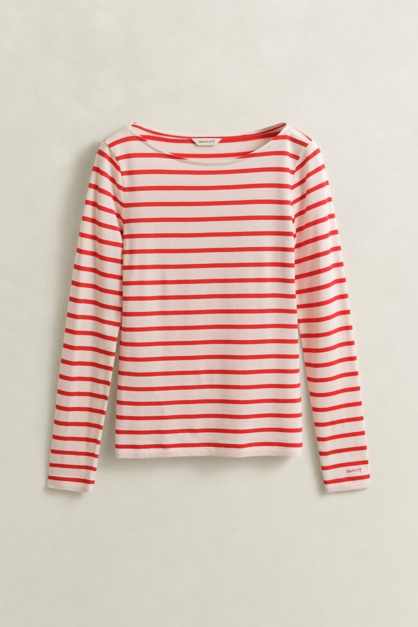 Bretonstribet T-shirt med lange &aelig;rmer