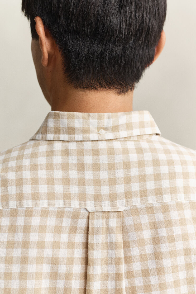 Gingham skjorte af h&oslash;rblanding
