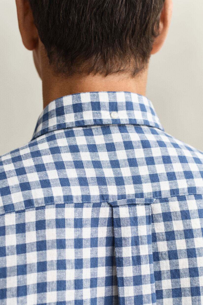 Gingham skjorte af h&oslash;rblanding
