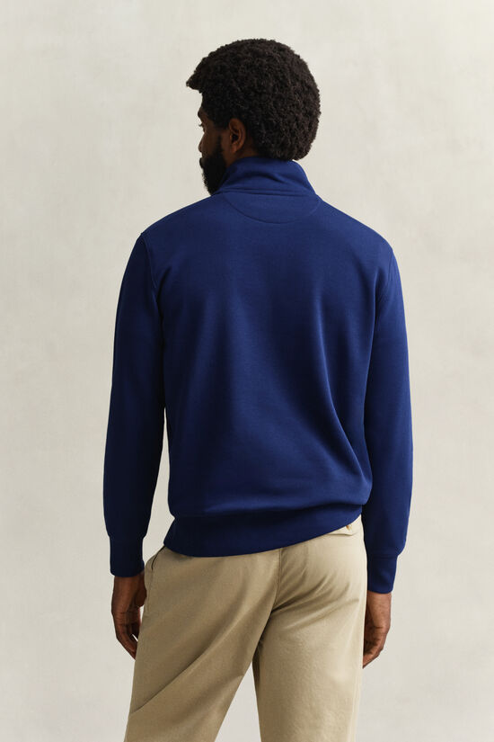 Shield sweatshirt med halv lynl&aring;s