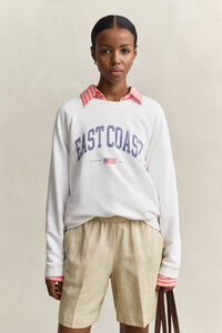 Sweatshirt med crewneck og grafisk tryk