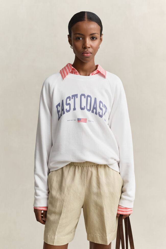 Sweatshirt med crewneck og grafisk tryk