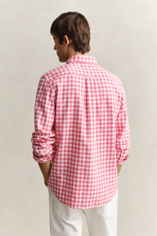 Gingham skjorte af h&oslash;rblanding