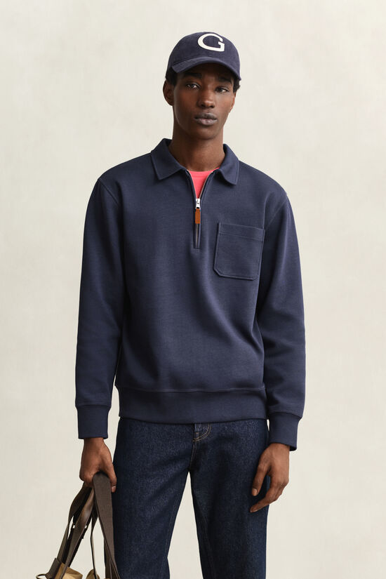 Ponte Di Roma sweatshirt med halv lynl&aring;s
