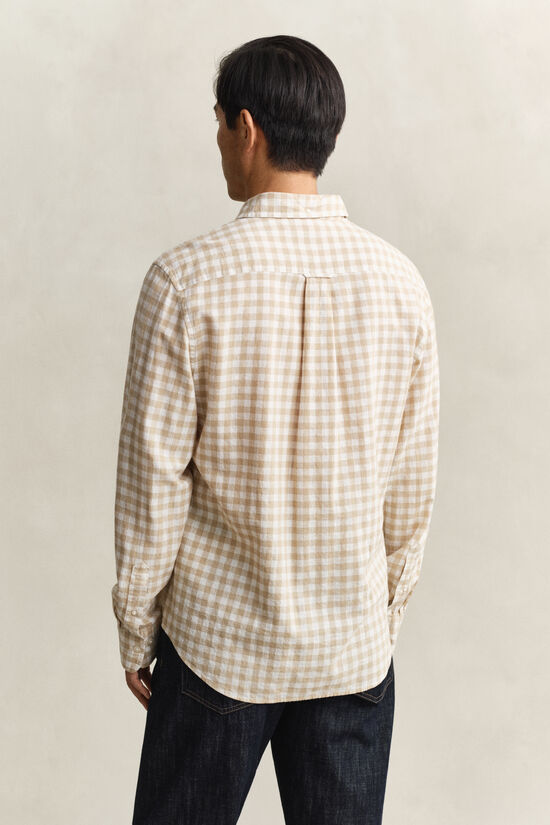 Gingham skjorte af h&oslash;rblanding